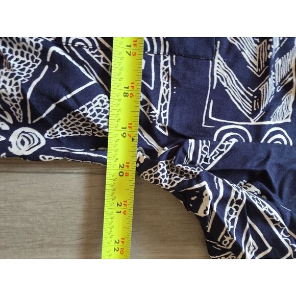 Vintage Norton McNaughton Blue Geometric Print Short Sleeve Blouse Size 8 Womens - Picture 7 of 7